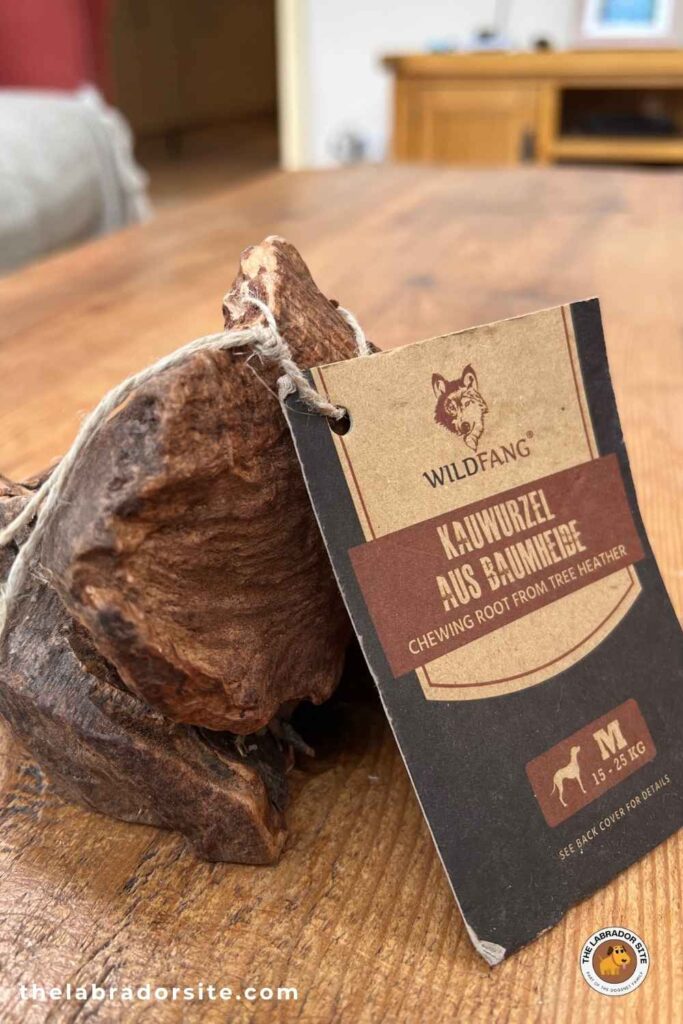 photo of a tree root dog chew